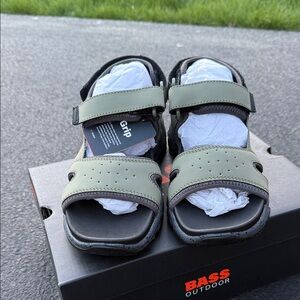Bass Olive Green and Black Men's Outdoor Strap Sandals